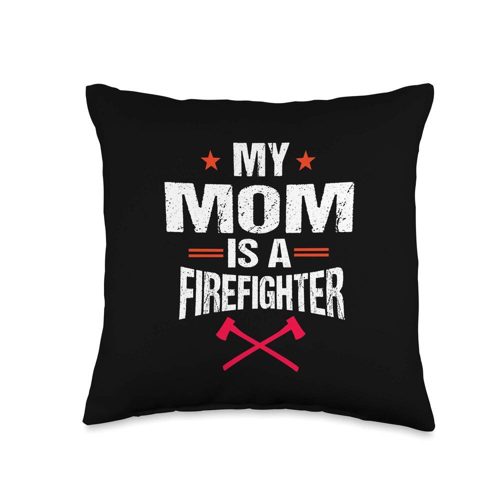 8326 My Mom Is A Firefighter Vintage Thin Red Line Daughter Gift Throw